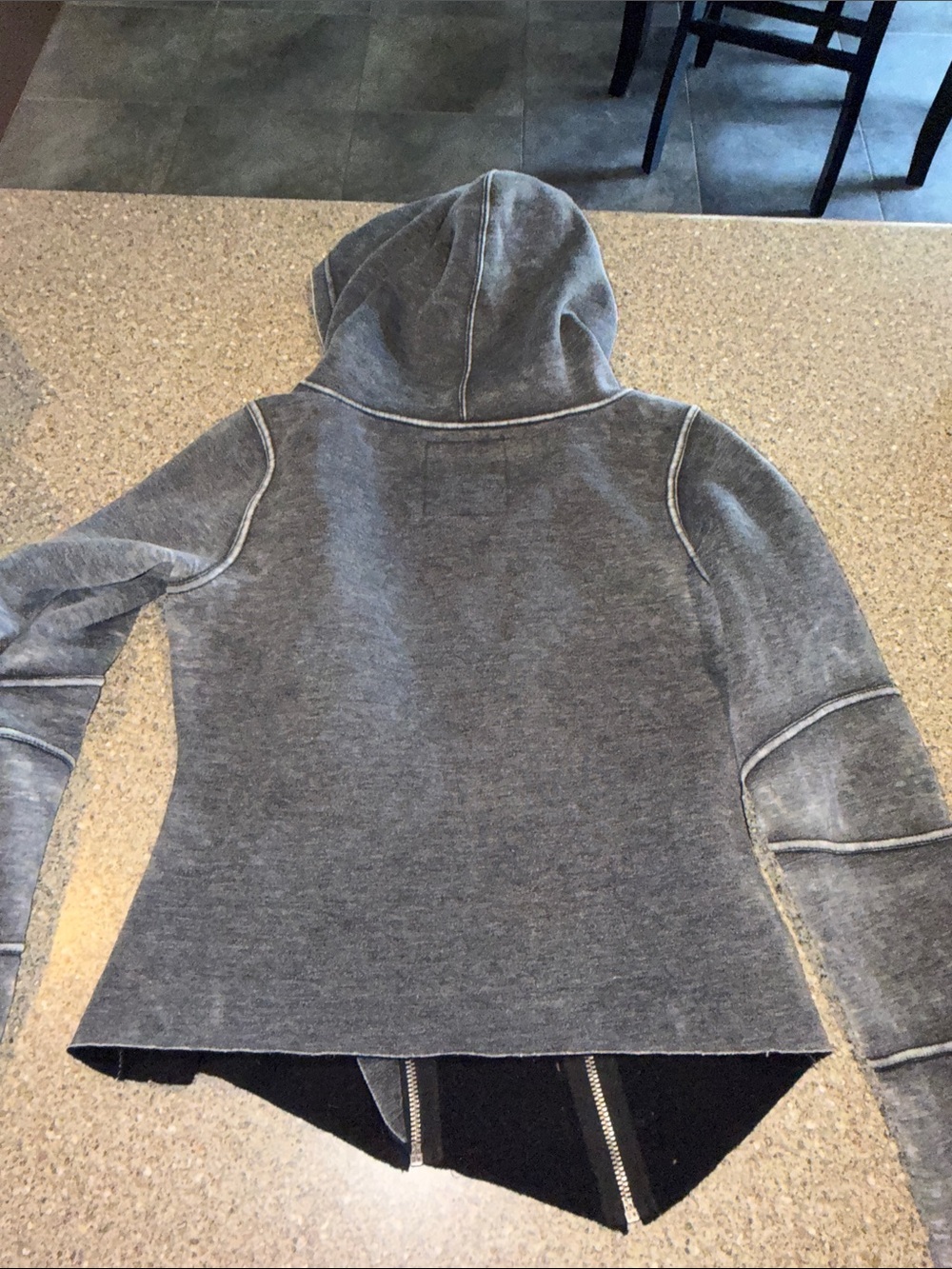 Fox  y2k Asymmetrical Zip Hooded Sweatshirt - Picture 4 of 4